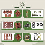 12 piezas de rompecabezas de juguetes de madera y metal, juego de rompecabezas cerebrales para adultos y niños, juguete de escritorio, rompecabezas de cerradura, regalo para adolescentes