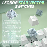 SOLAKAKA Teclado mecánico inalámbrico A99 Pro con BT5.0\/2.4GHz\/US...