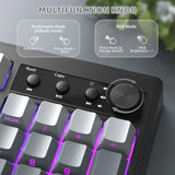 FREEWOLF K100 Teclado inalámbrico silencioso cremoso para juegos de...
