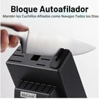 Juego de cuchillos McCook Sharp con bloque de cocina y afilador incorporado