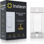 Insteon Interruptor de pared inteligente de encendido/apagado, luces, ventiladores y motores de hasta 1HP - 2477S