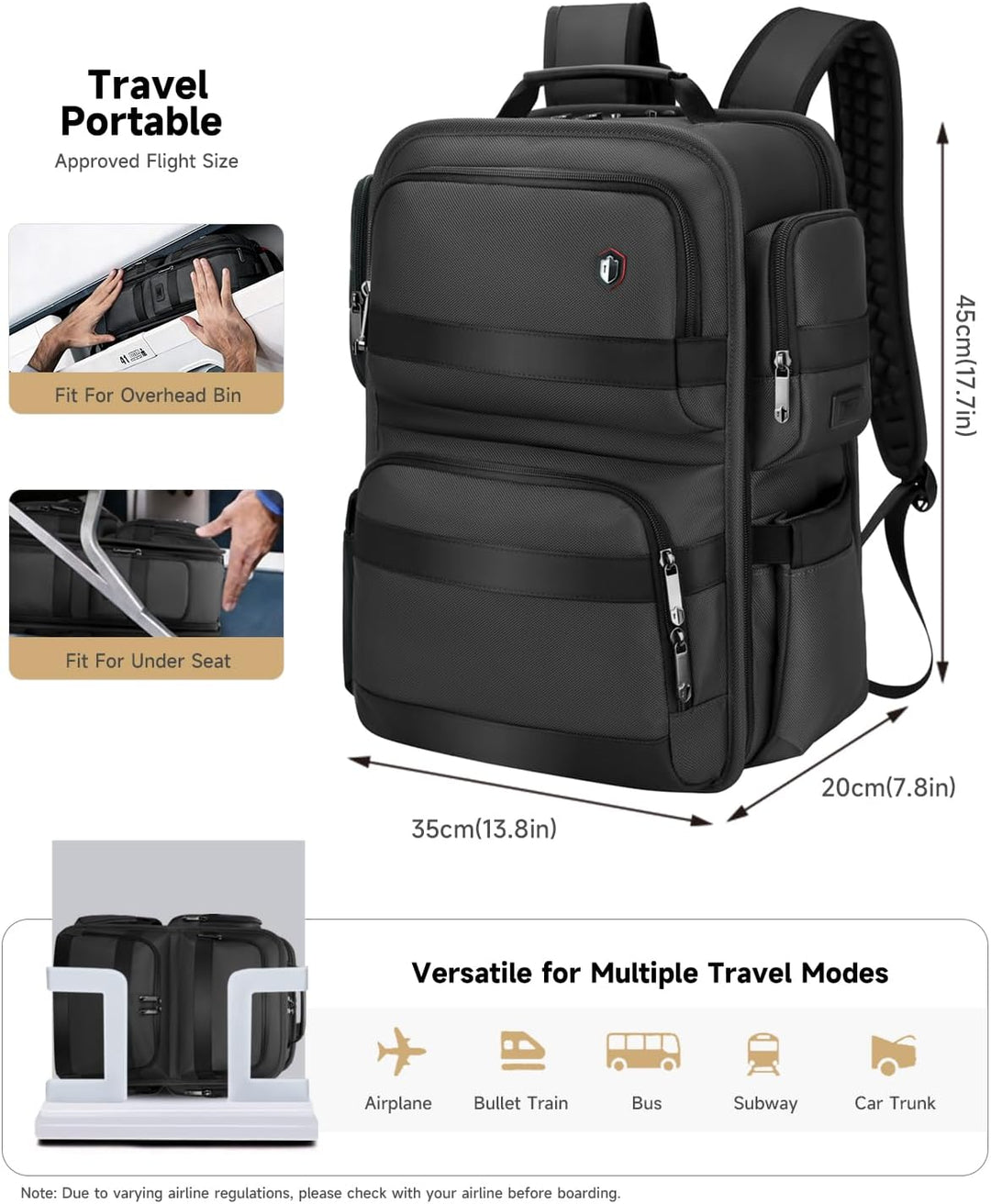 RoyalAnt Mochila de trabajo para hombres, mochila para laptop de 17...