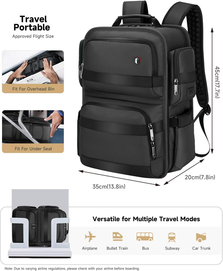 RoyalAnt Mochila de trabajo para hombres, mochila para laptop de 17...