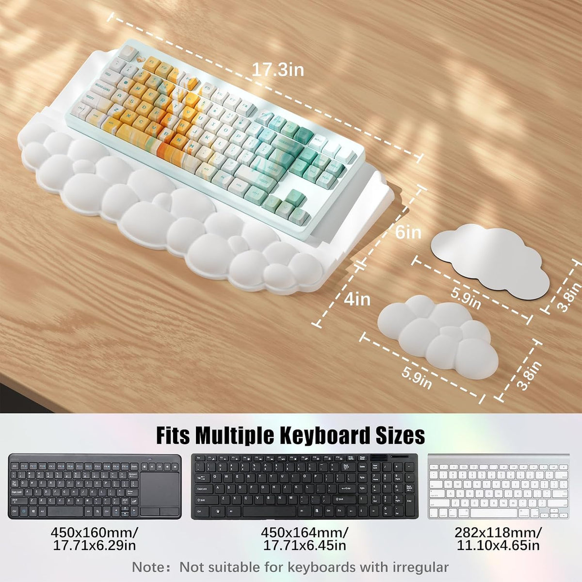 Reposamuñecas ergonómico para teclado y mouse, almohadilla de soporte para