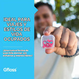 Gfloss Hilo dental manos libres, 120 unidades (paquete de 3) + estu...