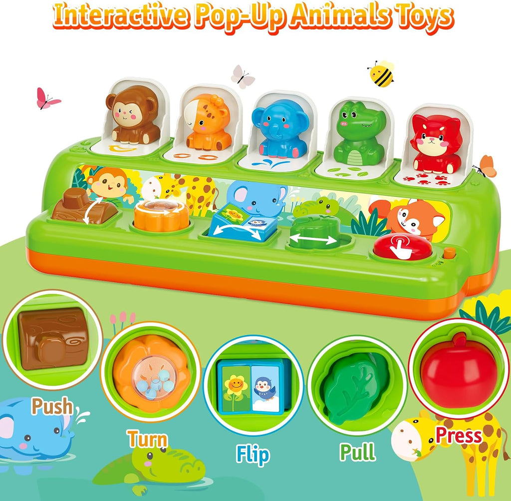 Juguetes emergentes para niños y niñas de 1 año, juguetes interactivos de causa y efecto con música y luz para bebés de 6 a 12 meses, regalos de Navidad y cumpleaños para bebés de 1 año
