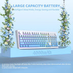 FREEWOLF K100 - Membrana para juegos de 99 teclas, Azul degradado
