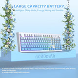FREEWOLF K100 - Membrana para juegos de 99 teclas, teclado inalámbr...