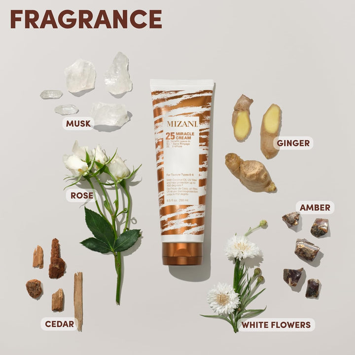 Mizani 25 Miracle Leave-In Cream - Crema hidratante para rizos con...