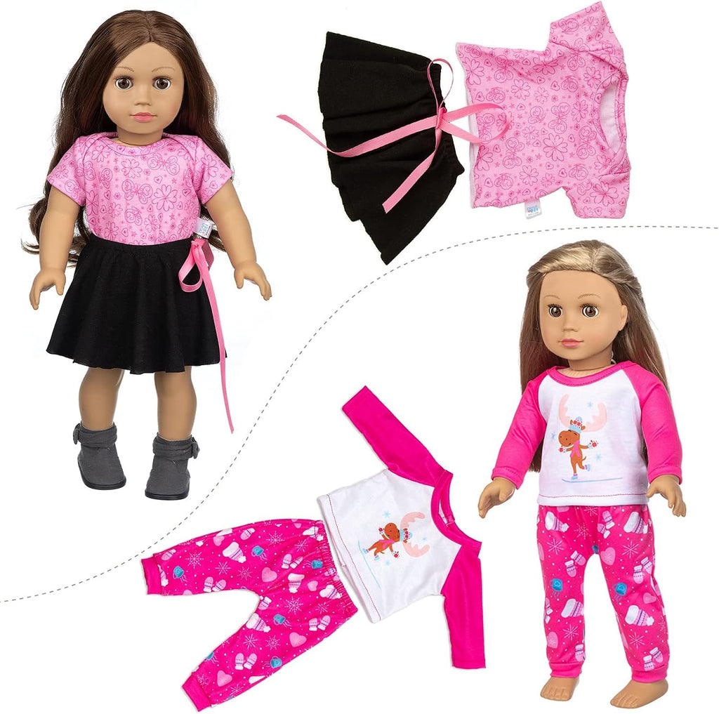 BDDOLL 23 piezas de ropa y accesorios de muñeca de 18 pulgadas para muñecas
