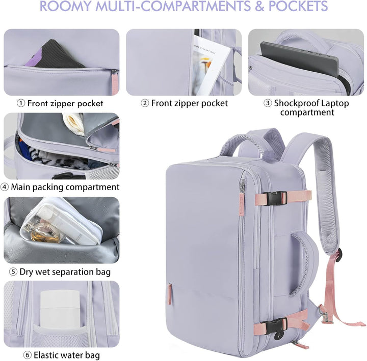 Mochila de viaje de Beraliy aprobada por aerolíneas, para hombres y...