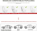Funda de asiento de automóvil para lujo y comodidad - Cuero PU, antideslizante, protección completa con bolsillo de almacenamiento para cojín inferior - Ajuste universal para el 95% de los