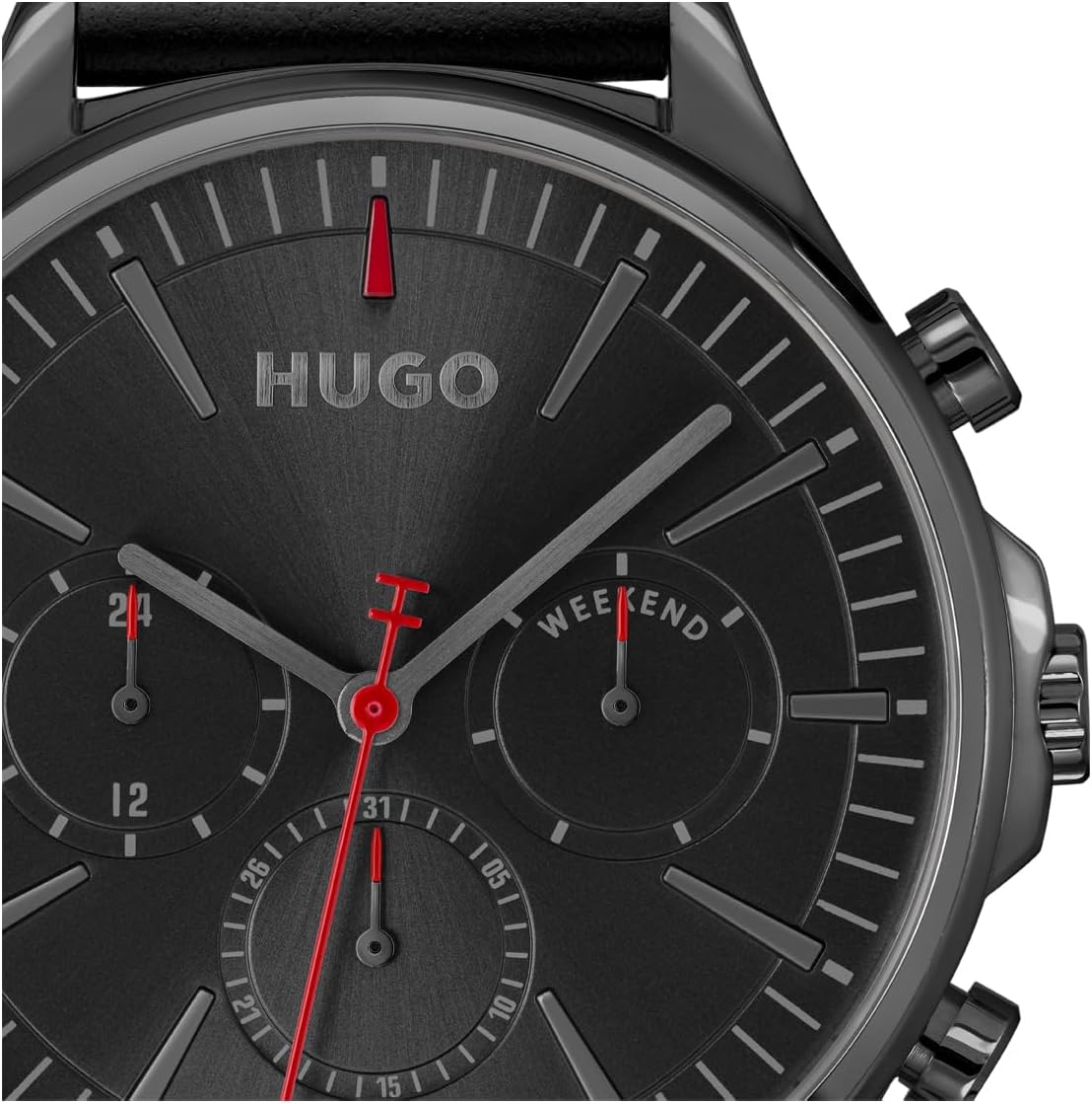 HUGO #Smash Multi Watch para hombre, caja de acero inoxidable, movimiento multifunción, diseño elegante y divertido, precisión de cuarzo, uso diario atrevido, regalo para él