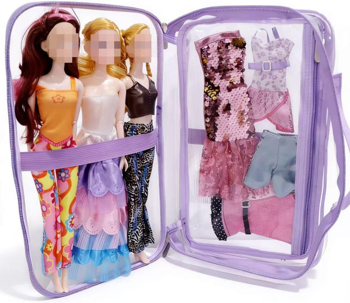 LININYHAO Funda de transporte compatible con muñecas Barbie de 12 p...