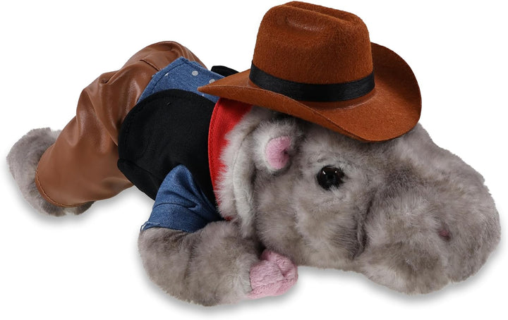 DolliBu Wild Collection Hipopótamo - Peluche de vaquero