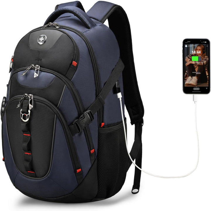 swissdigital Mochila para portátil de viaje de negocios, para hombr...