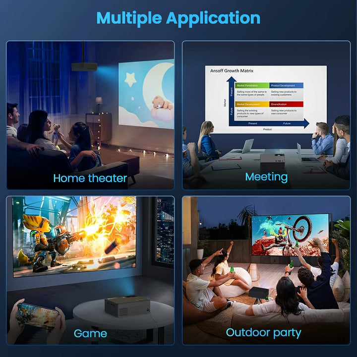 【28000 lúmenes de alta luminosidad】Proyector con WiFi 5G y Bluetoot...