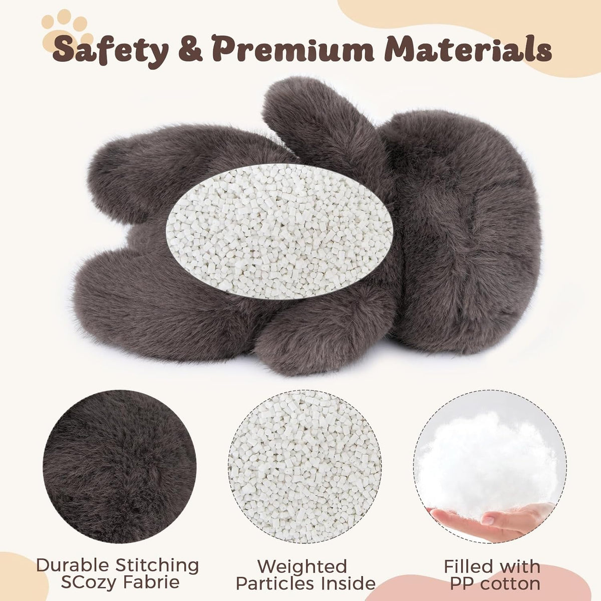 YOUBLEK Animales de peluche con peso de 1.9 libras