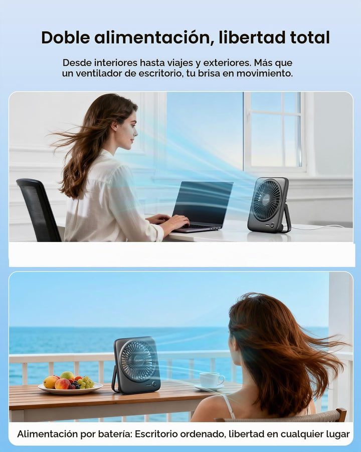 Otlonpe Ventilador de escritorio portátil personal, pequeño ventila...