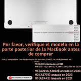 MEEgoodo Funda compatible con MacBook Pro de 14 pulgadas (M5\/M4\/M...