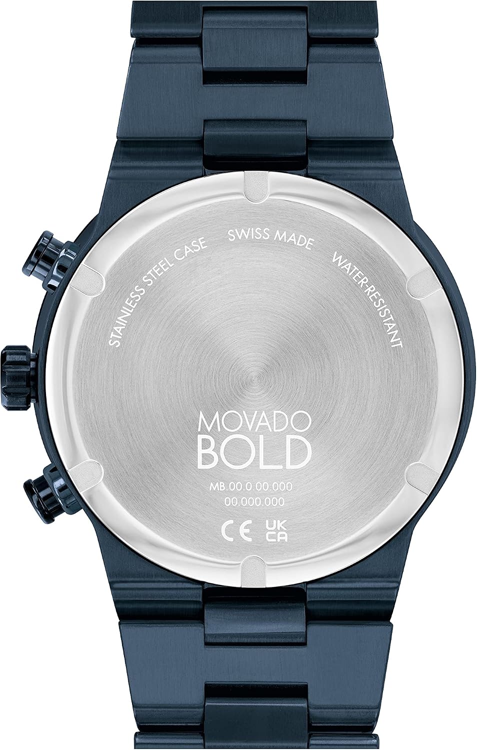 Movado Bold Fusion Reloj para Hombres - Movimiento Cuarzo Suizo Cronógrafo, Brazalete de Acero Inoxidable con Eslabones - Resistencia al Agua 5 ATM - Reloj de Lujo de Moda para Él - 44mm