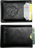Cartera minimalista delgada para hombre, tarjetero de bolsillo frontal