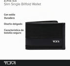 TUMI - Alpha Slim Billetera Individual Billetera para Hombres - Negro, Negro -