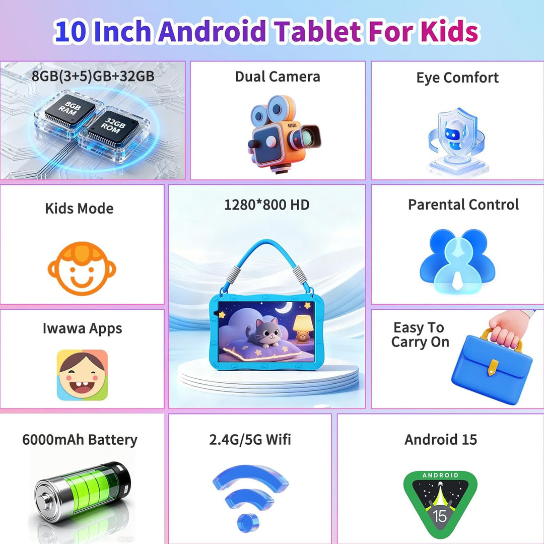 NEWISION Tablet Android 10 pulgadas, Android 15,32GB de almacenamie...