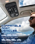 Organizador Molle para Visor Solar de Coche, Compatible con la mayoría de patrullas, camionetas, furgonetas y SUV