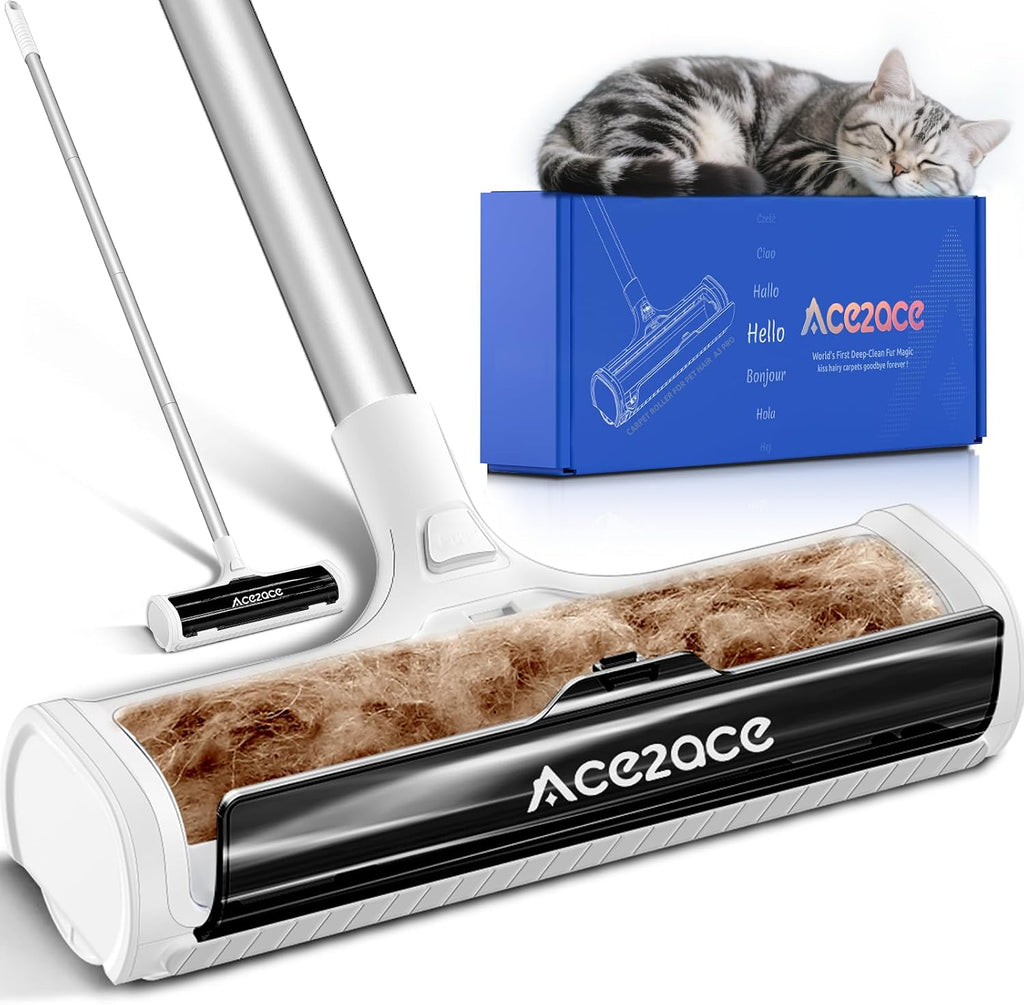 ACE2ACE A3 Pro - Rodillo de alfombra para pelo de mascotas, herramienta de
