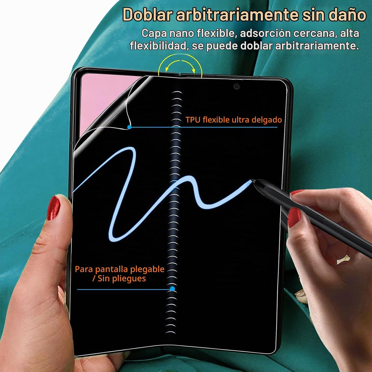 Ferilinso Inside Privacy Screen Protector para Samsung Galaxy Z Fold 8 Ultra