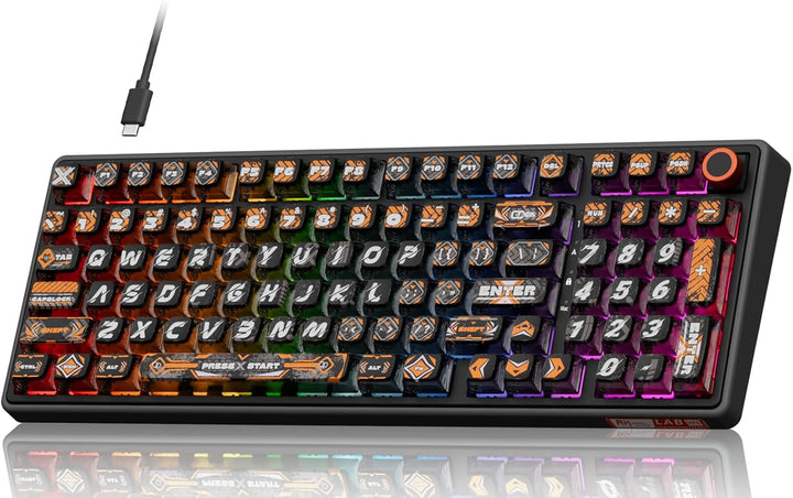 RK ROYAL KLUDGE R98 Pro Teclado mecánico con cable, teclado RGB par...