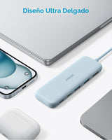 Anker Hub USB C, adaptador USB C 5 en 1 a HDMI con pantalla 4K, USB...