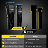 BESTBOMG® Cortapelos profesional para hombres, juego de cortapelos...