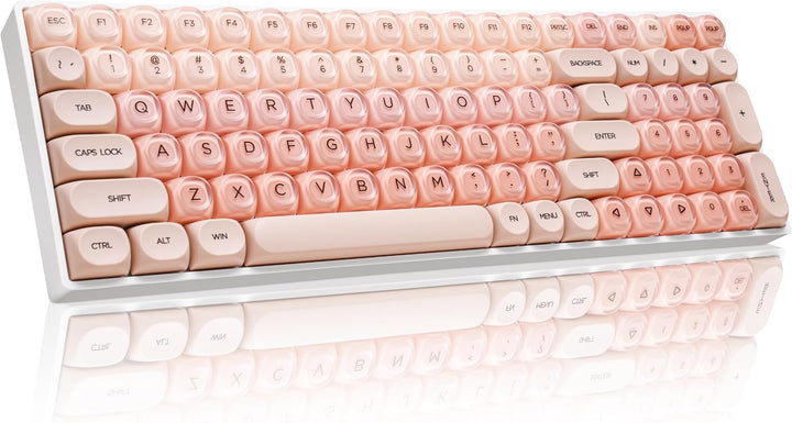 ZORNHER ZH100 Foundation Mechanical Keyboard,98% Pink Creamy Keyboa...