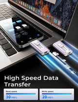 AUAMOZ Mini unidad flash de doble interfaz de 256 GB, memoria portá...