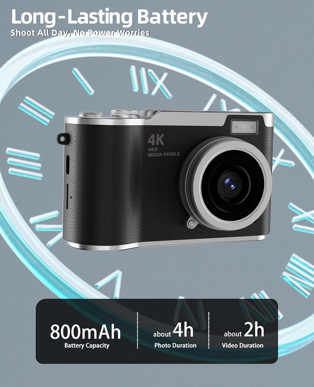 HEYMAO Cámara para niños, cámara digital 4K para fotografía, cámara...