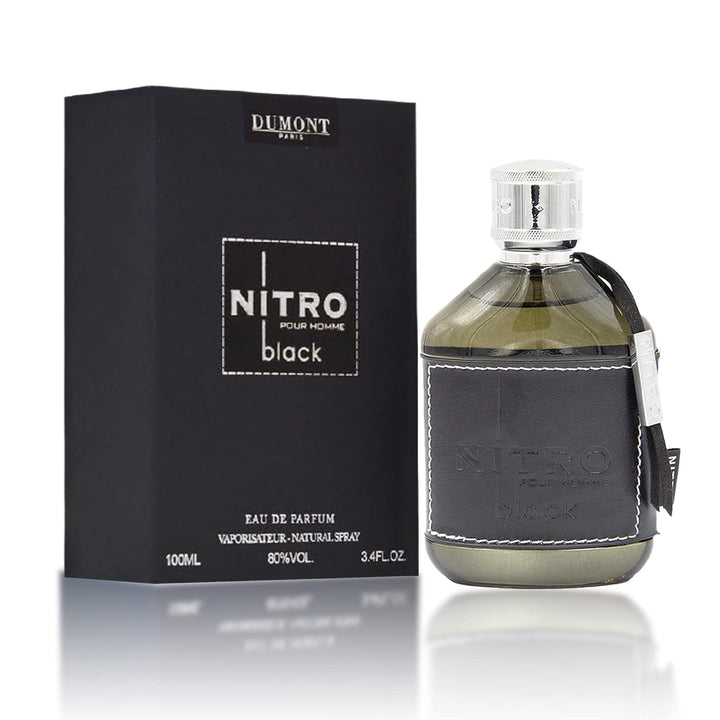 Dumont Nitro Black Eau De Parfum para hombres de 3.4 onzas líquidas...