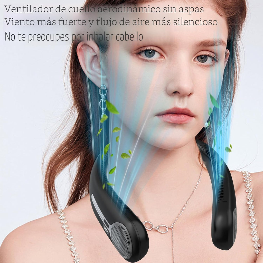 Ventilador de cuello portátil, manos libres, ventilador personal si...