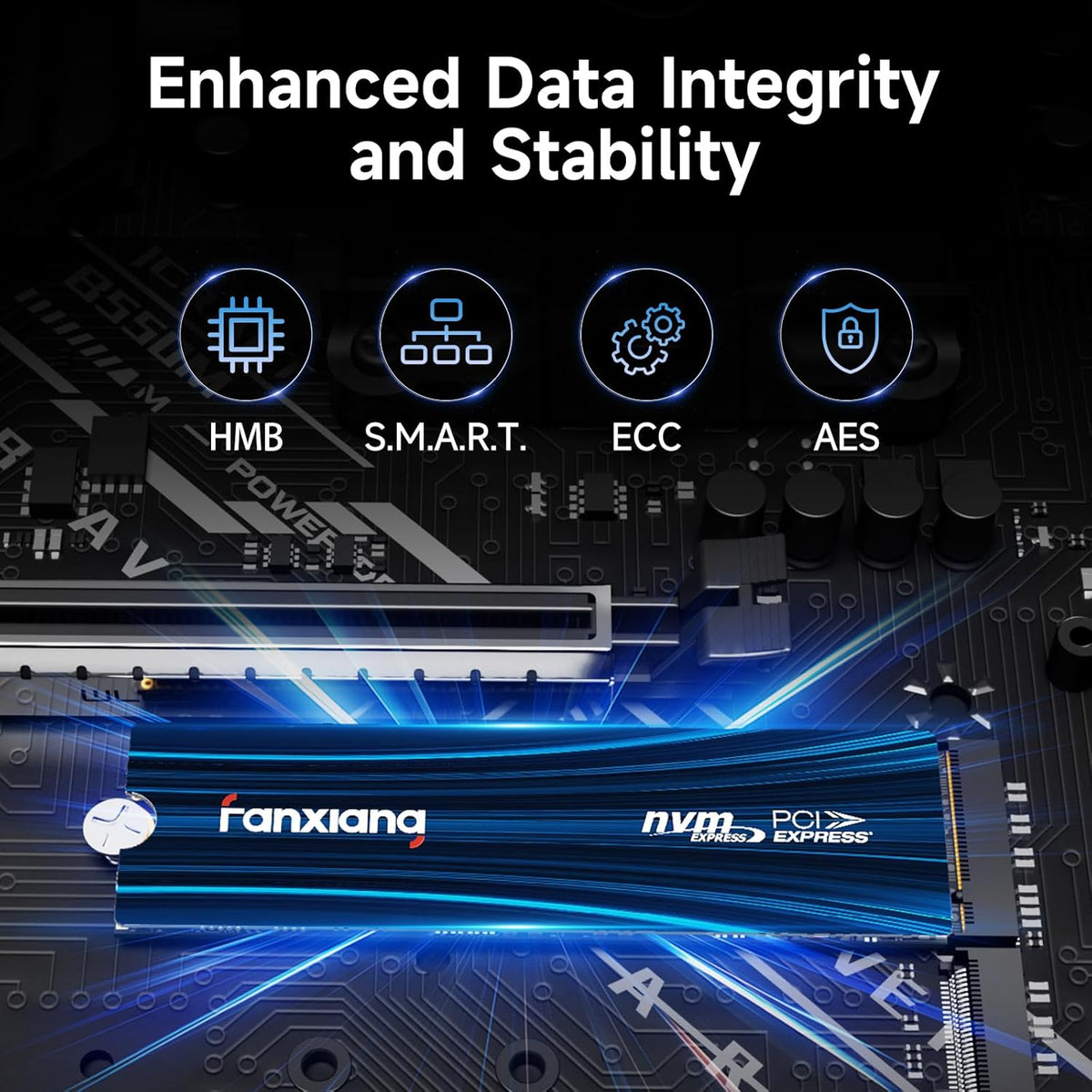 fanxiang SSD NVMe PCIe Gen 4 de 1 TB para juegos para PS5, hasta 70...
