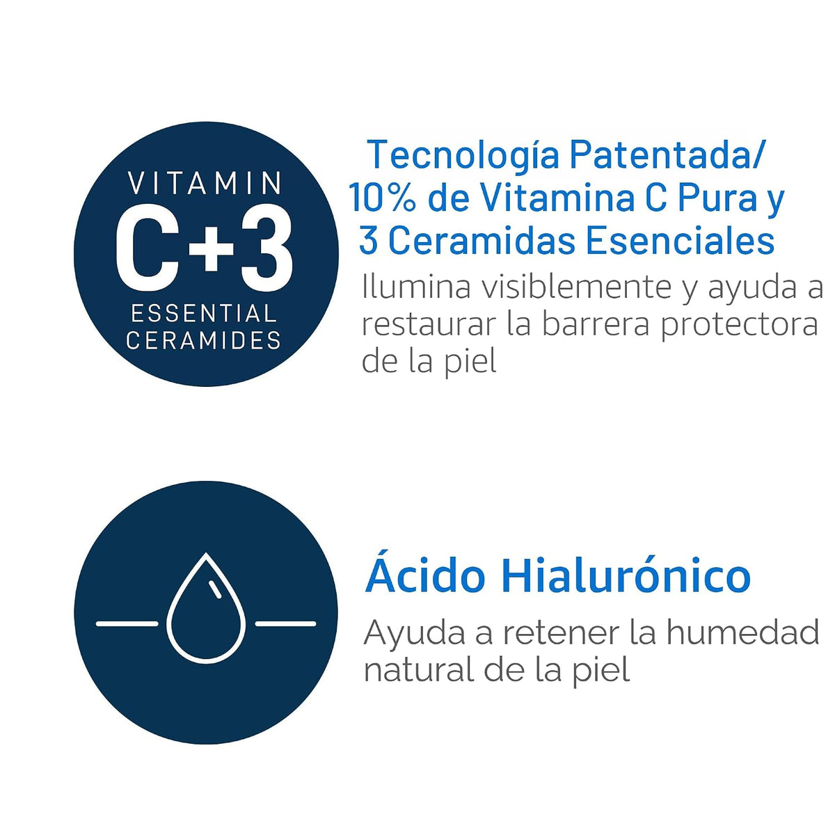 CeraVe Suero de Vitamina C con Ácido Hialurónico, Suero Iluminador...