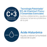 CeraVe Suero de Vitamina C con Ácido Hialurónico, Suero Iluminador...