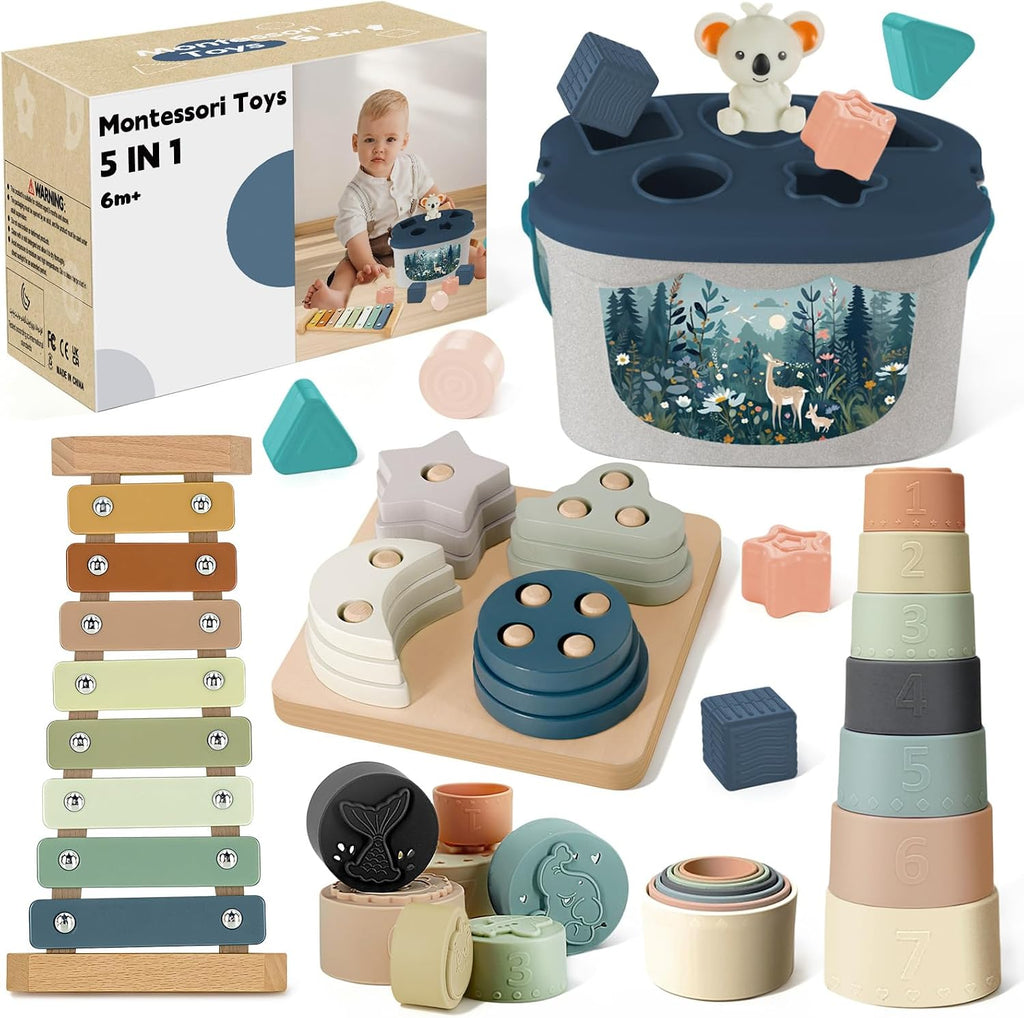 Juguetes Montessori para niños de 6 meses en adelante, juguetes para bebés