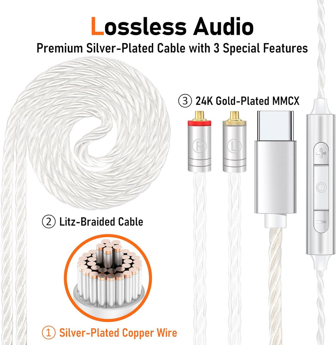 Vibes 202MC Auriculares con Cable USB-C - Auriculares Intraurales H...