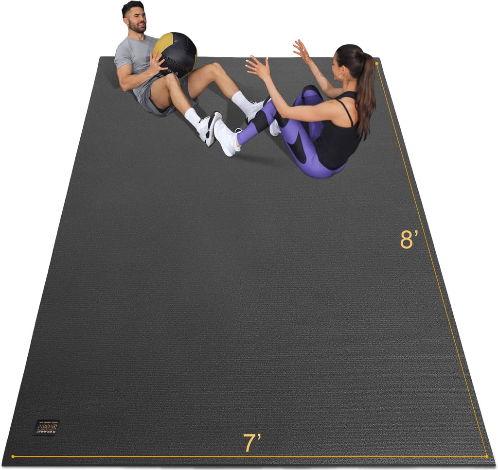GXMMAT Extra Wide Large Exercise Mat 12'x7'/10'x7/8'x7(7mm)