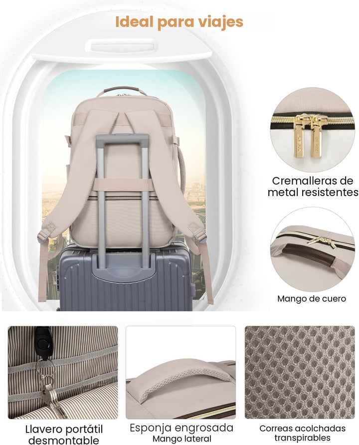 LOVEVOOK 40L - Mochila de viaje para mujeres y hombres, aprobada po...