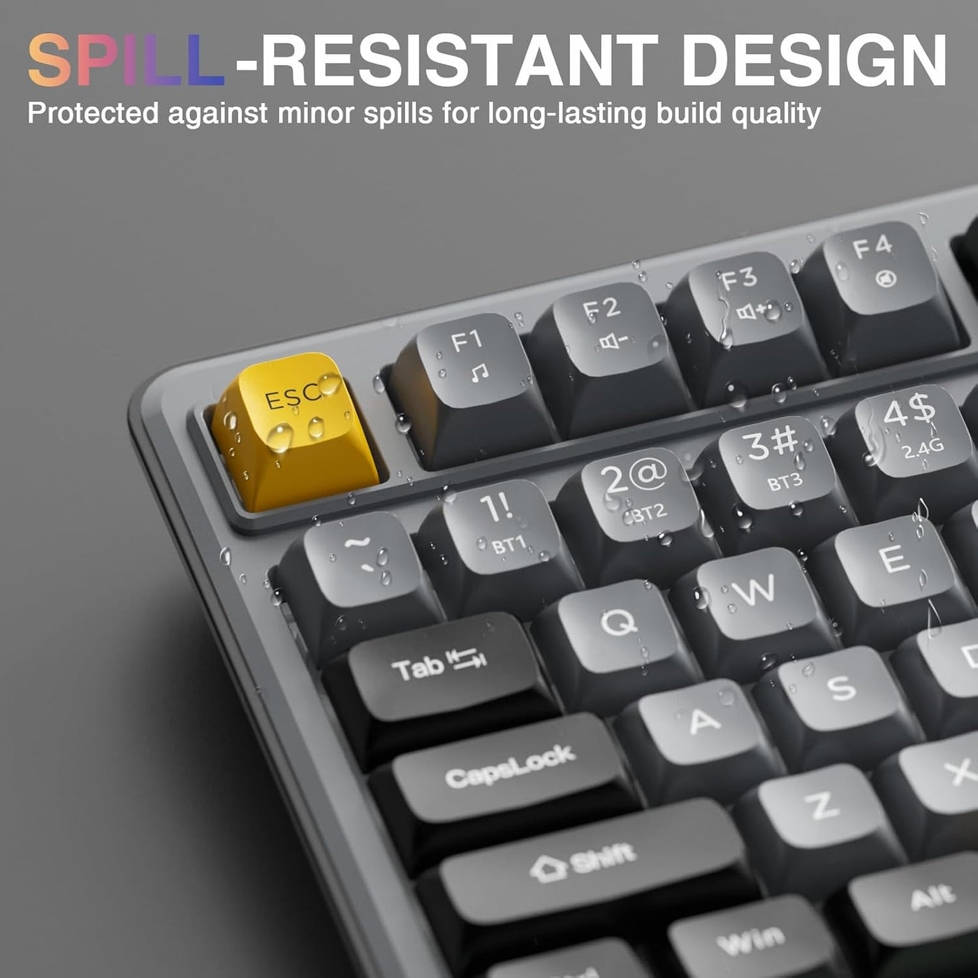 SOLAKAKA SK90 75% Teclado Inalámbrico para Juegos - 4000mAh Tri-Mod...