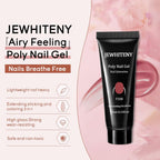 JEWHITENY Kit de uñas de gel de extensión de polímero de 14 colores con lámpara U V, a04