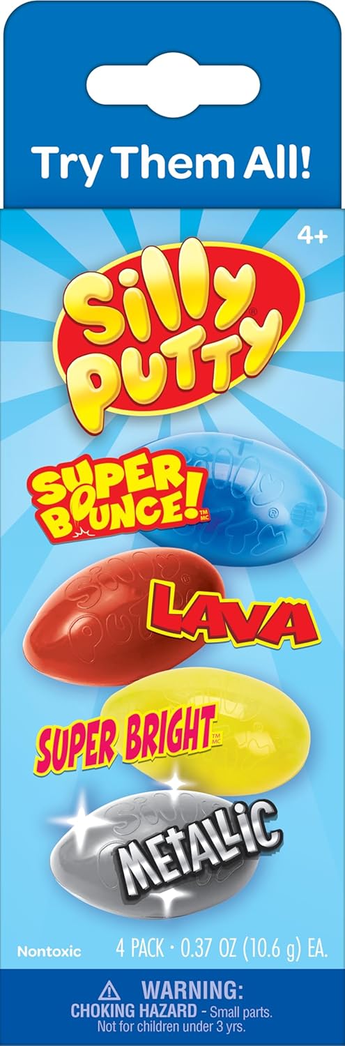 Crayola Silly Putty - Paquete variado de 4 unidades