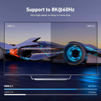 BENFEI Interruptor KVM HDMI USB 3.0 (8K@60Hz) con 4 puertos USB 3.0 para compartir monitor, teclado y mouse entre 2 computadoras